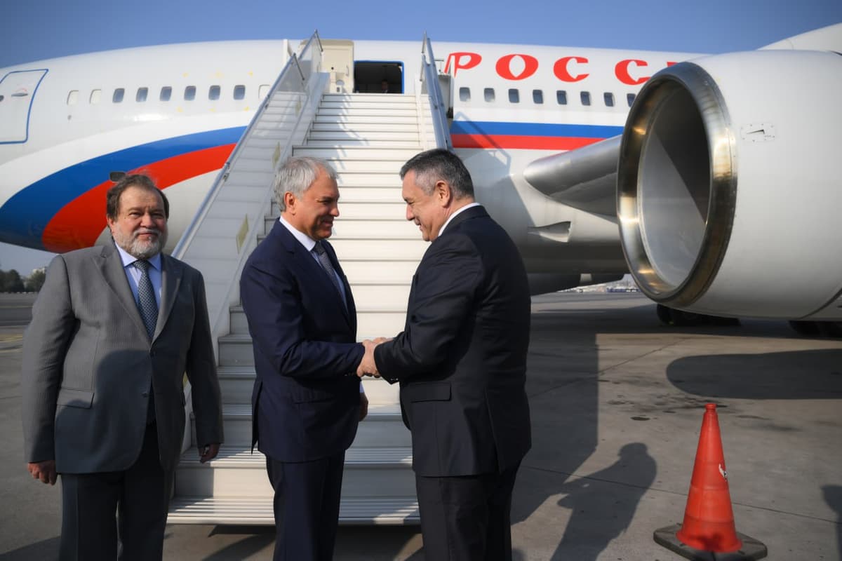 Россия Давлат Думаси раиси Тошкентга расмий ташриф билан келди