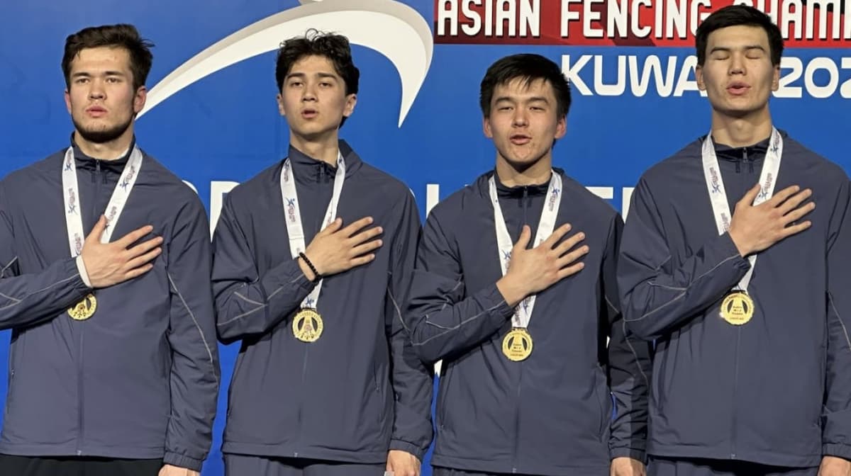 Uzbekistan national team wins gold at the Asian Fencing Championship in Kuwait