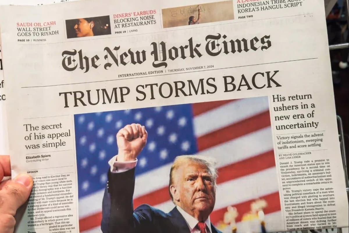 Трамп NYT нашрига қарши туҳмат бўйича 15 млрд долларлик қайта даъво қўзғатди