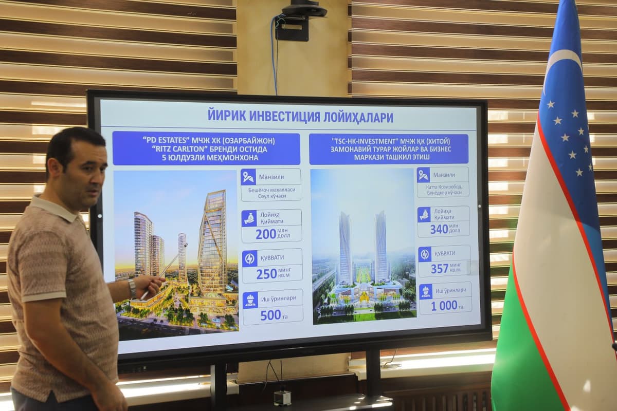 Xitoy kompaniyasi Chilonzorda 340 mln dollarlik turar joy majmuasi va biznes markazi quradi