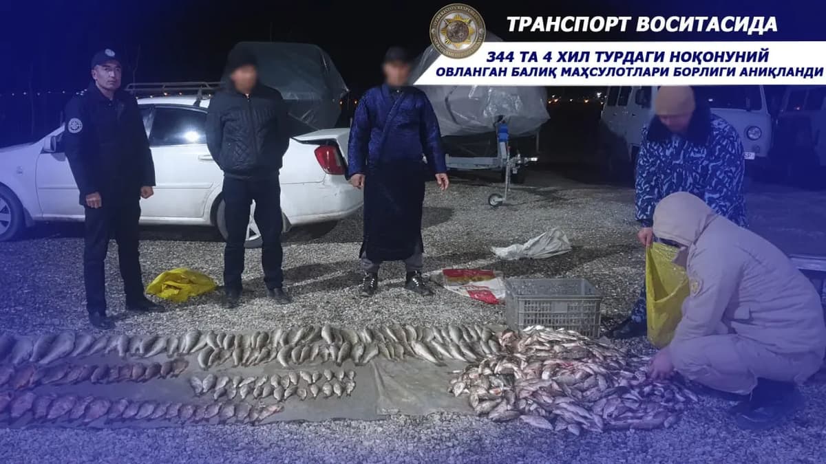 Aydar–Arnasoyda tabiatga salkam 400 mln so‘m zarar yetkazgan fuqarolar ushlandi