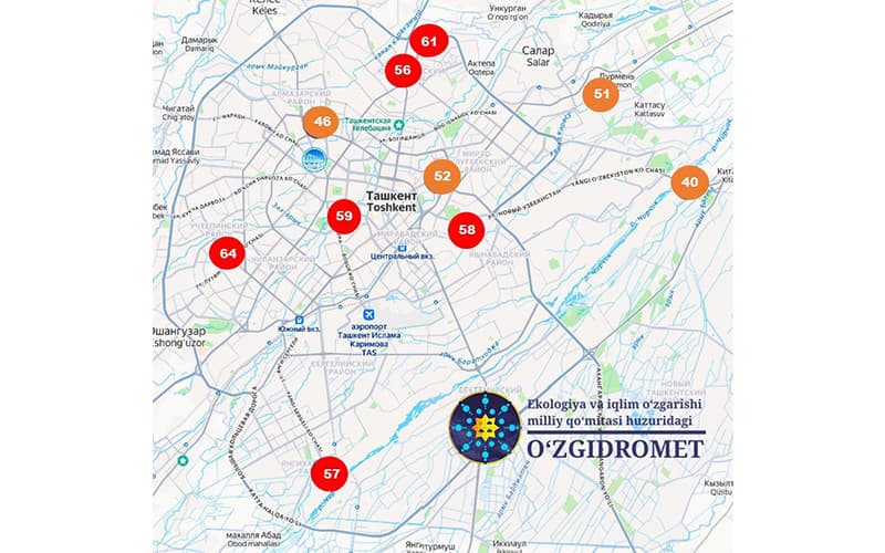 Toshkent havosida mayda zarrachalar darajasi me’yordan oshmadi
