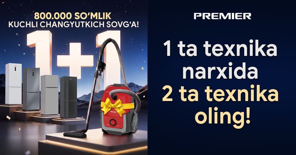 Bitta xarid bilan xonadoningiz uchun birdaniga 2 ta kerakli texnika!