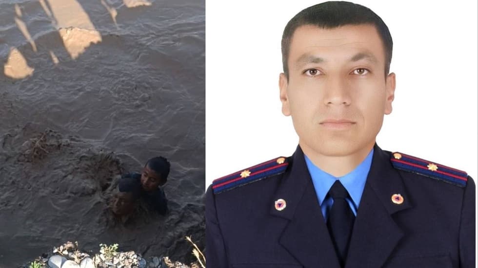 В Кашкадарье сотрудник МЧС спас упавшего в реку ребёнка