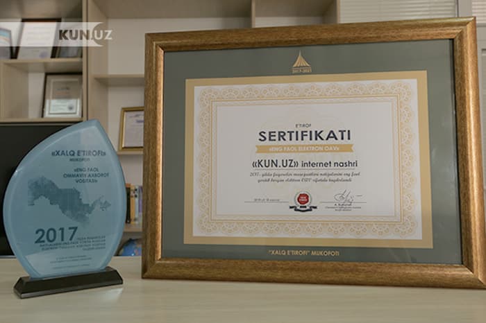 KUN.UZ fuqarolar murojaatlarini eng faol yoritayotgan elektron nashr sifatida e'tirof etildi