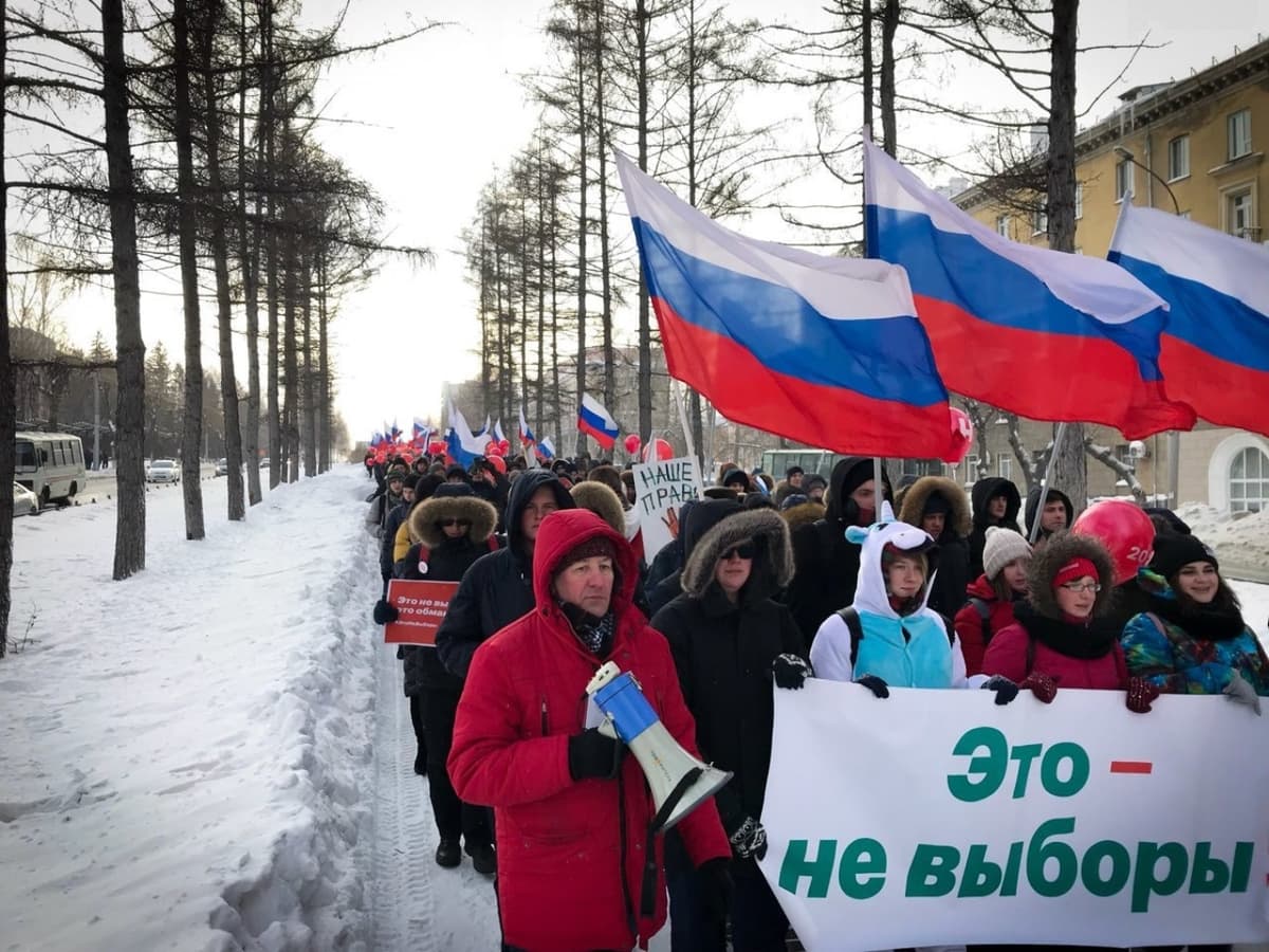 Foto: Rossiya bo‘ylab namoyishlar o‘tkazilmoqda, Navalniy yana qo‘lga olindi