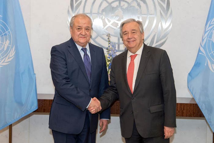 Abdulaziz Komilov BMT Bosh kotibi bilan uchrashdi