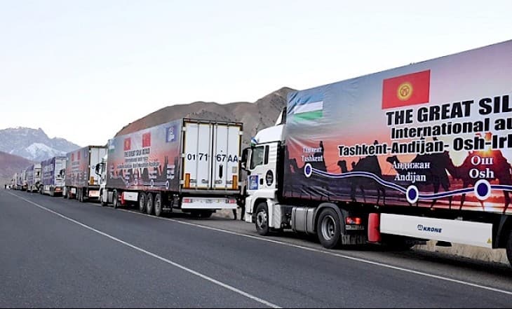 Xitoy, Qirg‘iziston va O‘zbekiston avtomobil transportida yuk tashish xalqaro yo‘nalishlarini rasman ishga tushirmoqda