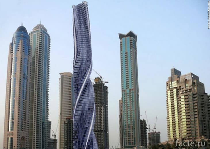 Дунёдаги рақсга тушадиган илк осмонўпар бино – Дубайдаги Dynamic Tower
