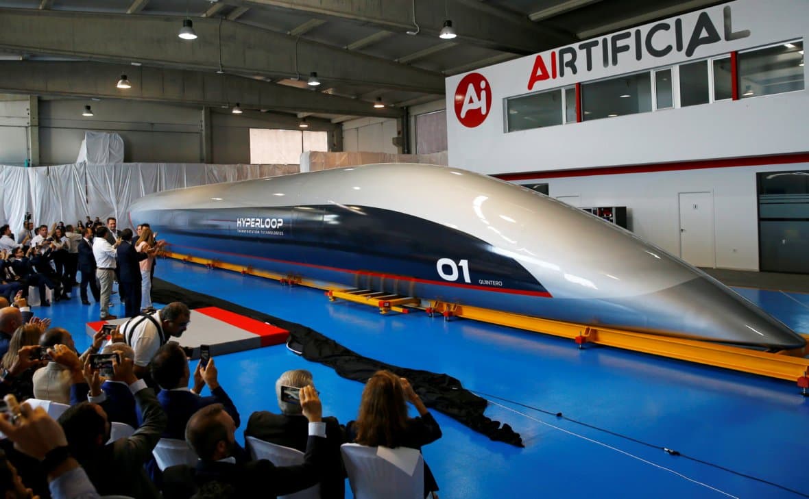 Dunyodagi ilk Hyperloop kapsulasi namoyish qilindi