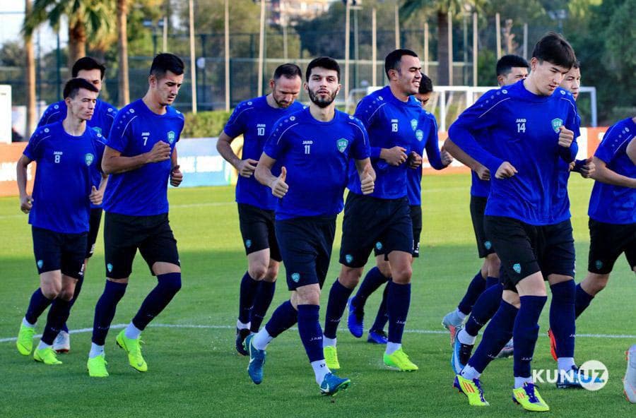 Milliy terma jamoa Dubay politsiya ofitserlari stadionida mashg‘ulot o‘tkazdi - fotoreportaj