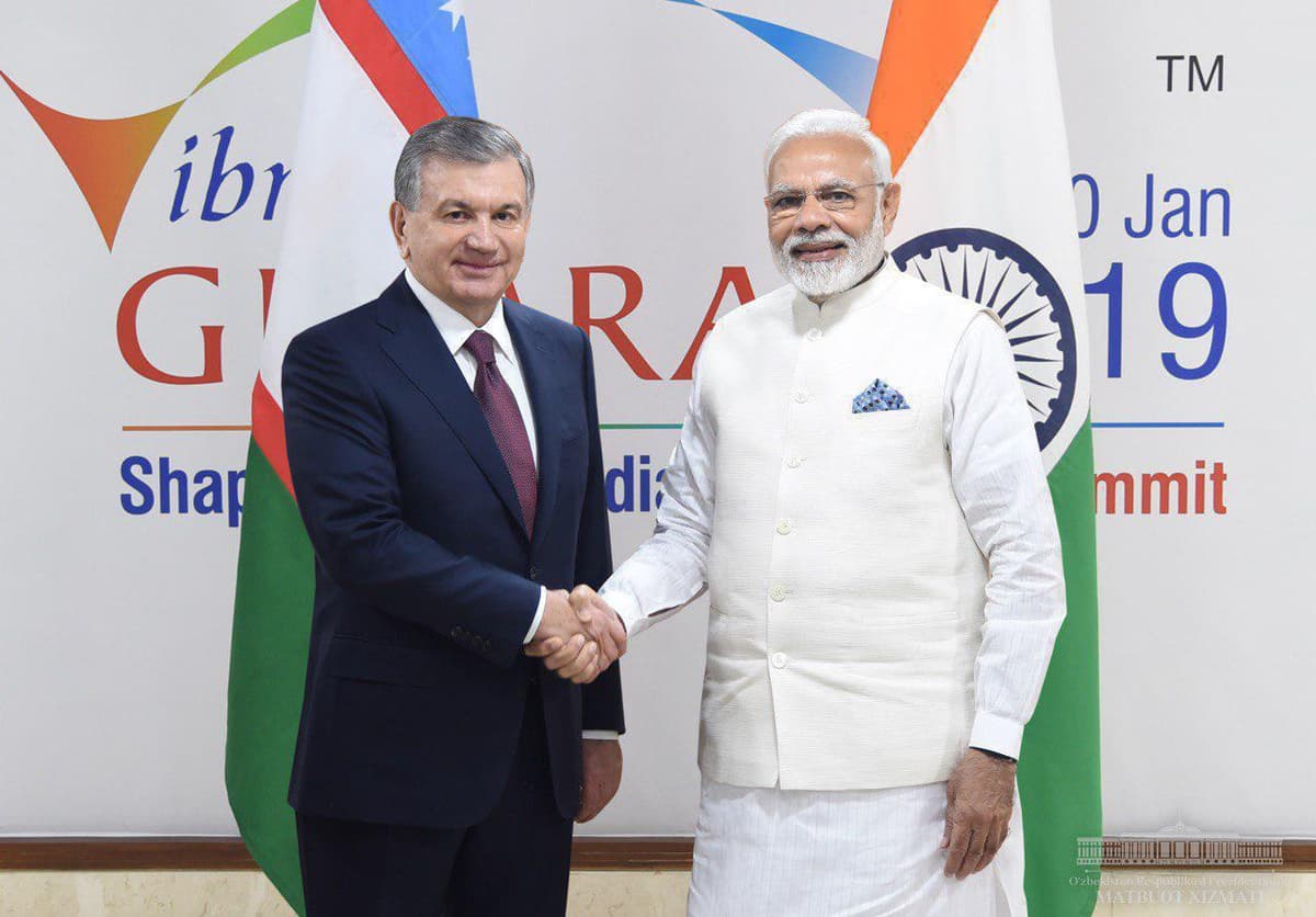 Shavkat Mirziyoyev Narendra Modi bilan uchrashdi