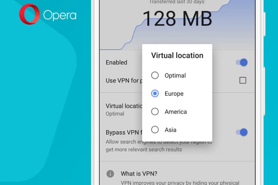 Opera introduces free, unlimited VPN feature for Android