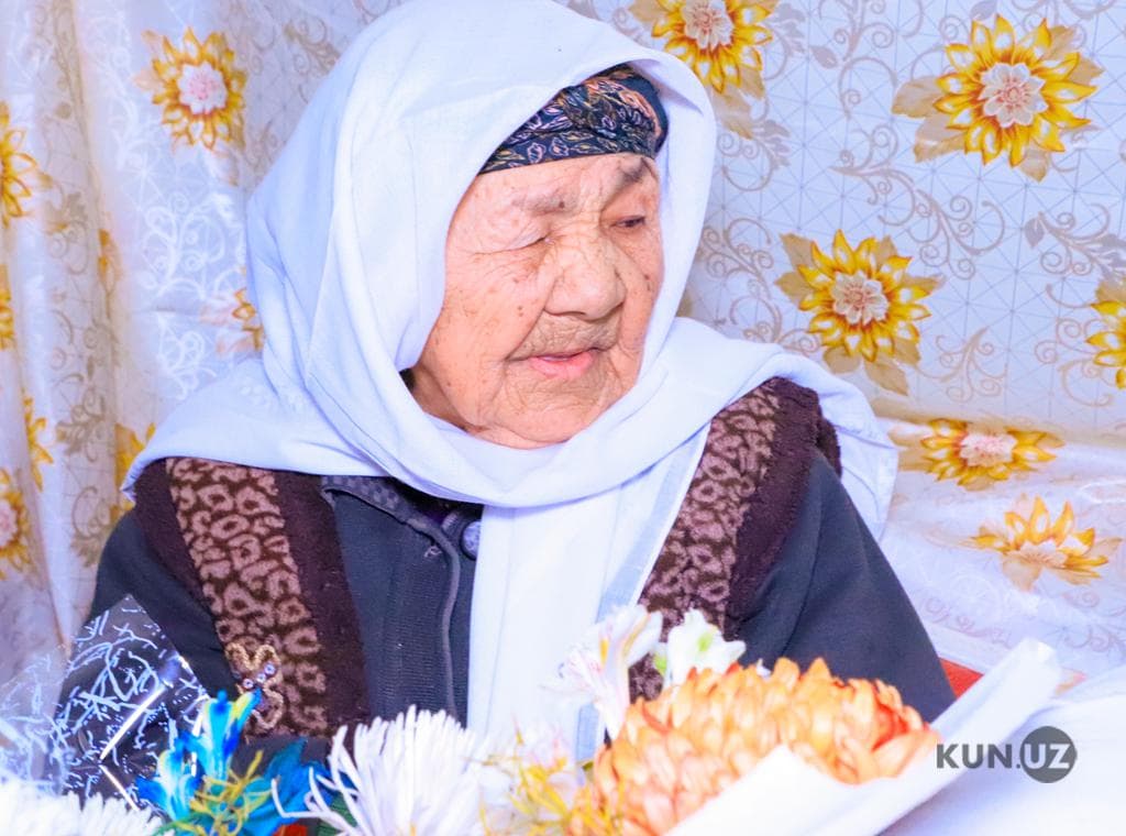 O‘zbekistonning eng yoshi ulug‘ kishisi 124 yoshda. U Buvaydada yashaydi