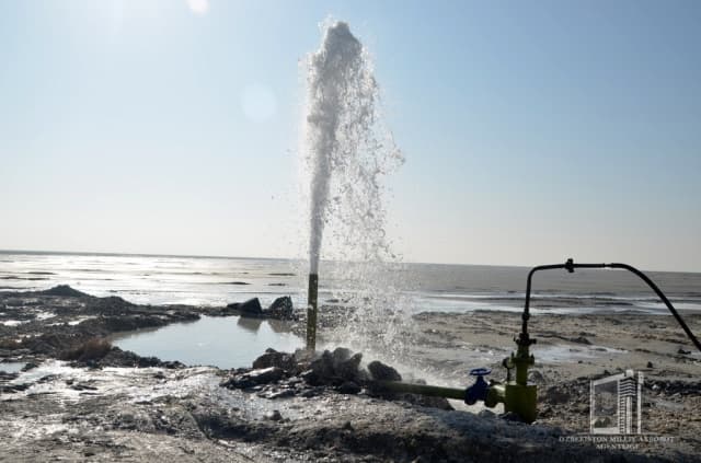 На высохшей части Аральского моря намерены выкопать 50 колодцев