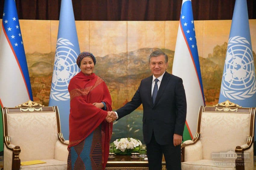 Shavkat Mirziyoyev Amina Muhammadni qabul qildi 