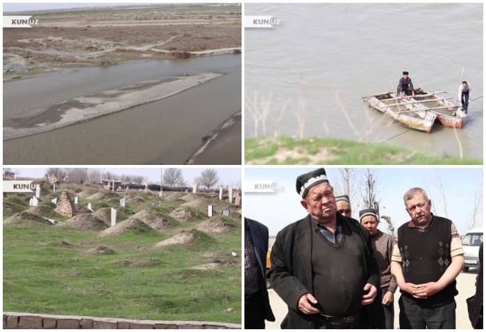 Samarqandda qishloqlar aholisi shoshqin daryoni kechib qabristonga o‘tishga majbur