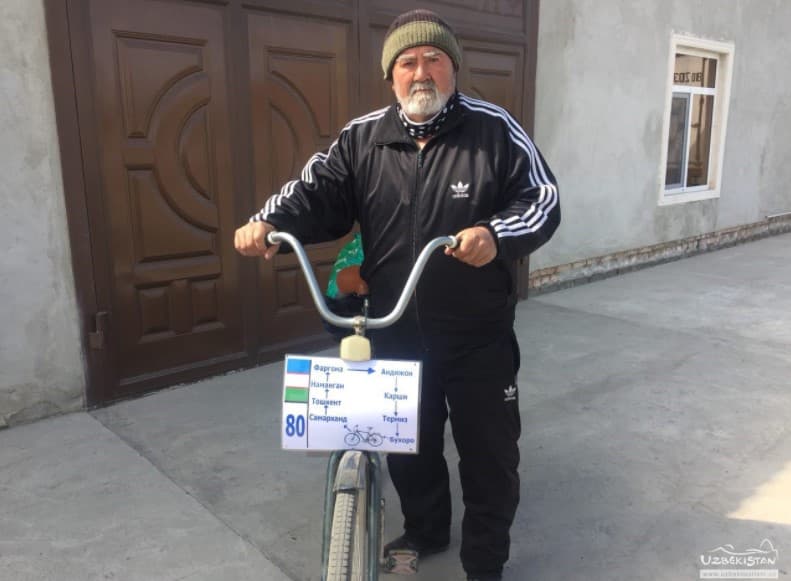 70 yoshli otaxon O‘zbekiston bo‘ylab velosayohatga chiqdi