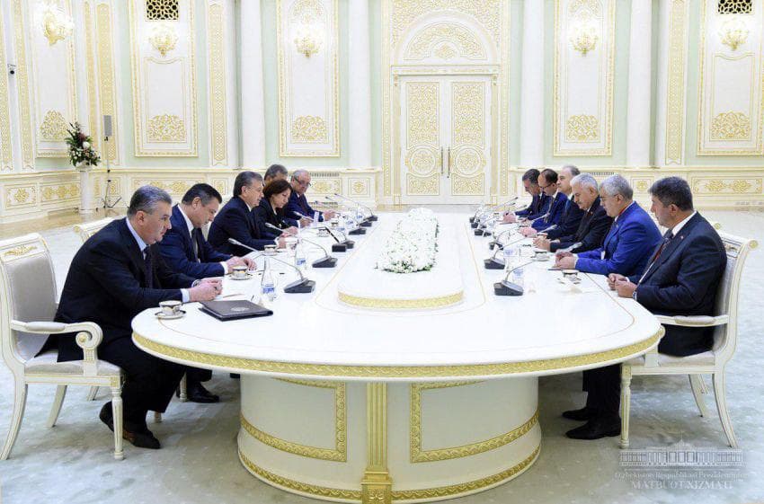Shavkat Mirziyoyev Binali Yildirimni qabul qildi