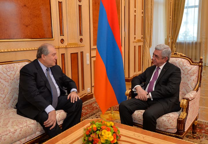 Armaniston prezidenti sobiq bosh vazir va muxolif harakat yetakchisi bilan uchrashdi