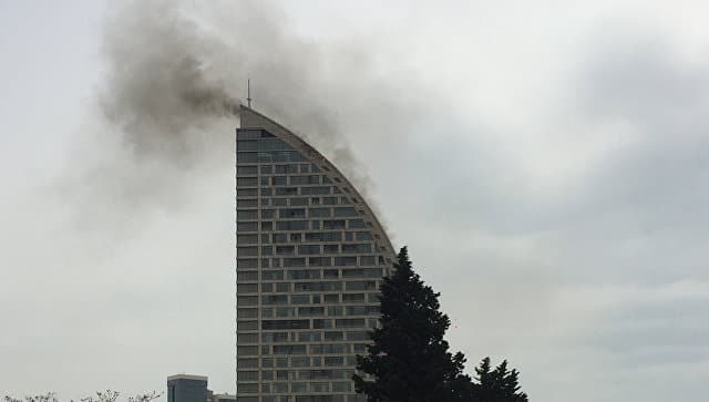 Bokudagi Trump Tower binosida yana yong‘in chiqdi