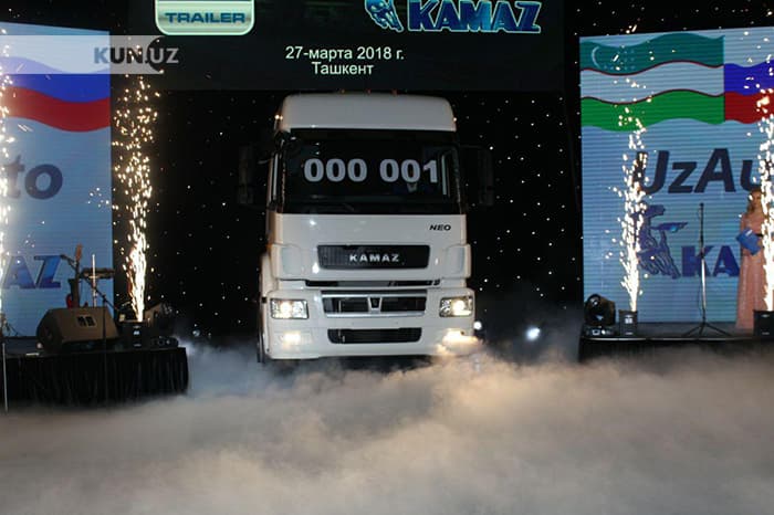 O‘zbekistonda yig‘ilgan "KAMAZ" avtomobillari taqdimoti bo‘lib o‘tdi (fotojamlanma)