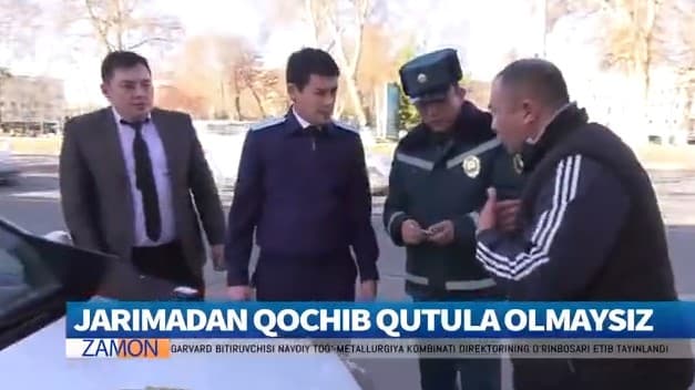 Видео: в Ташкенте сотрудники УБДД и БПИ начинают охоту на неплательщиков штрафов