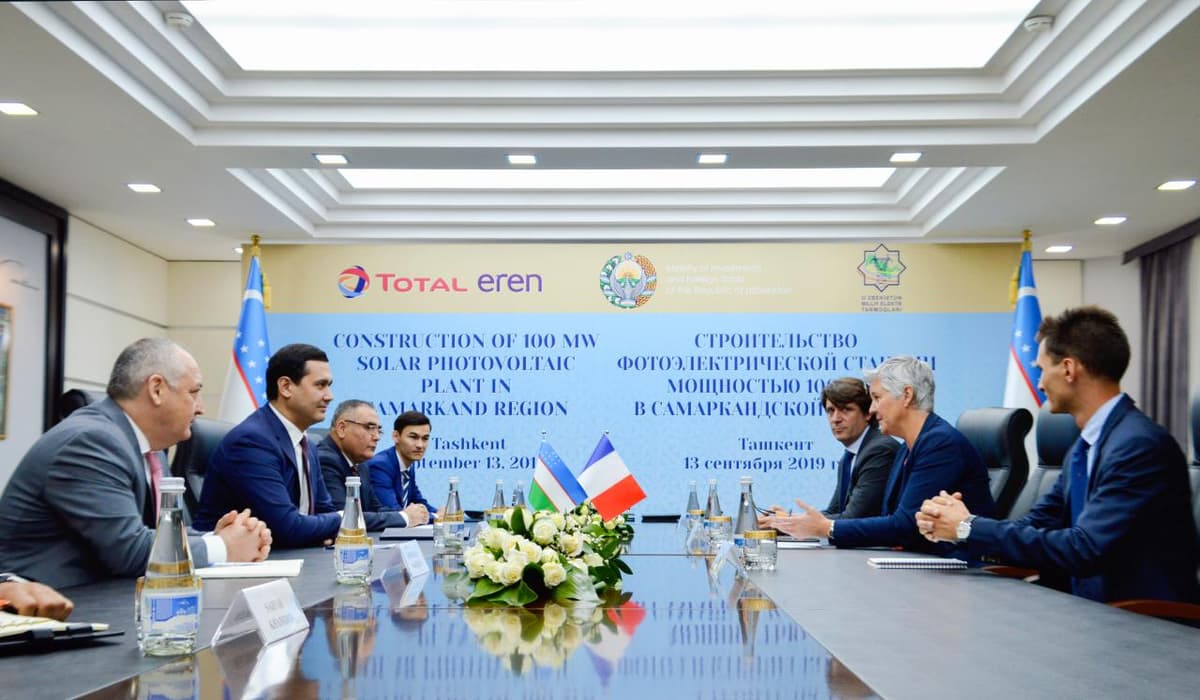 Samarqandda Fransiya kompaniyasi bilan hamkorlikda 100 MVt quvvatga ega fotoelektr stansiyasi qurilishi boshlanadi