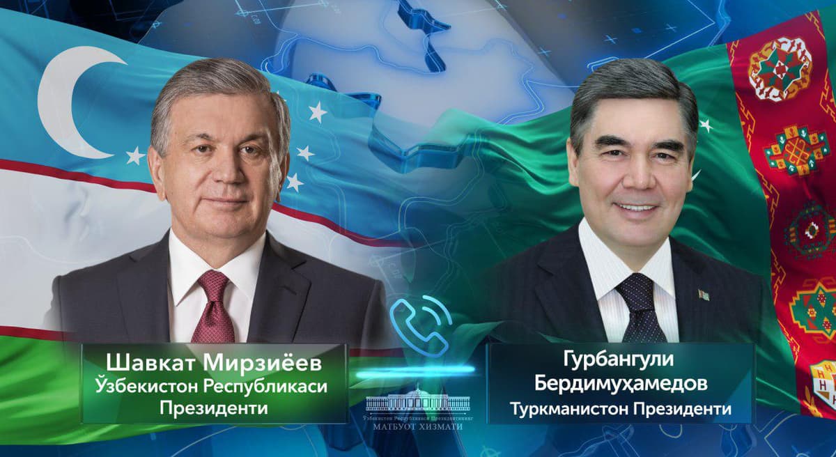 Mirziyoyev Berdimuhamedov bilan Markaziy Osiyo davlatlari rahbarlarining bo‘lajak uchrashuvini muhokama qildi