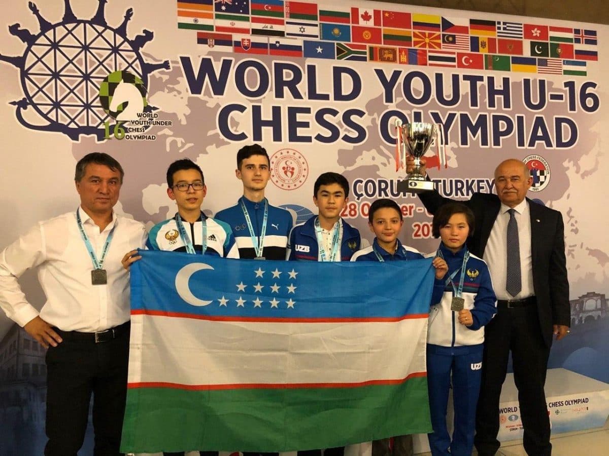 O‘smirlar o‘rtasidagi Butunjahon shaxmat olimpiadasida O‘zbekiston 2-o‘rinni oldi
