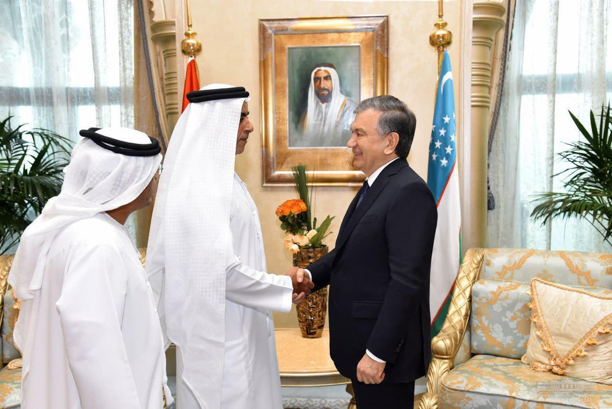 Shavkat Mirziyoyev Abu-Dabida BAA ichki ishlar vazirini qabul qildi
