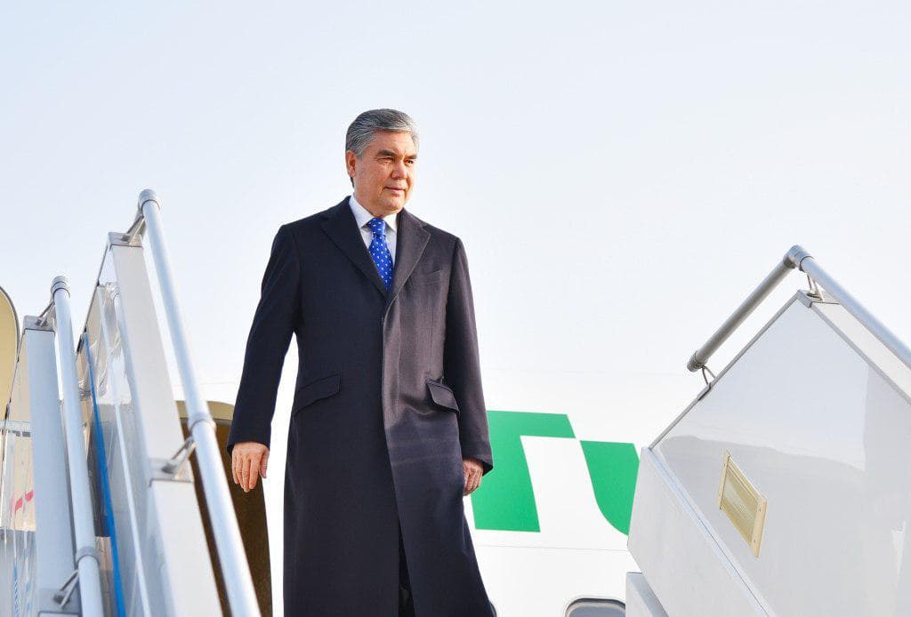 President of Turkmenistan Gurbanguly Berdimuhamedow arrives in Tashkent