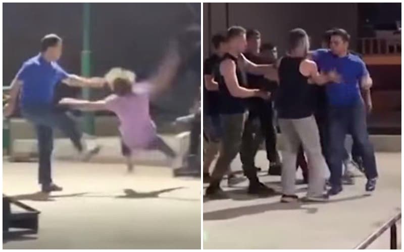Видео: в Ташкенте взрослый мужчина побил подростка из-за замечания о безопасности
