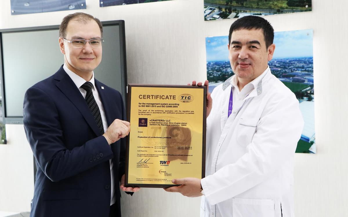 Crafers xalqaro sertifikatlar bo‘yicha auditdan muvaffaqiyatli o‘tdi