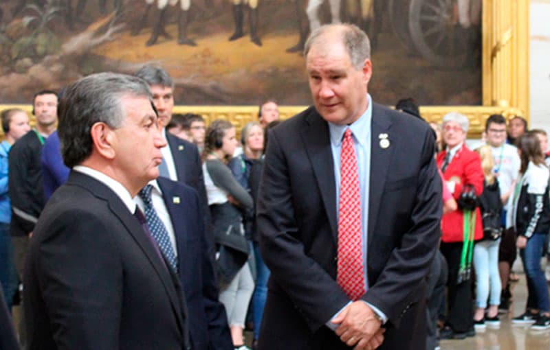 Shavkat Mirziyoyev awards US Congressman Trent Kelly with Order Dustlik