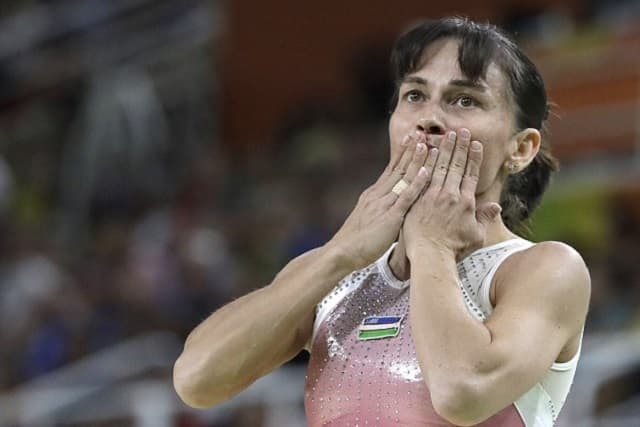 Oksana Chusovitina becomes silver medalist at the Gymnastics World Cup in Baku