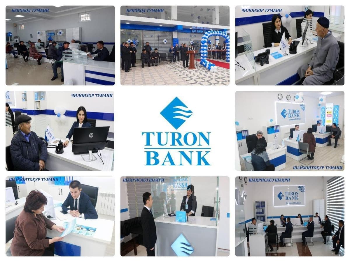 Turonbankning yana 4 ta yangi Bank xizmatlari ofisi ish boshladi
