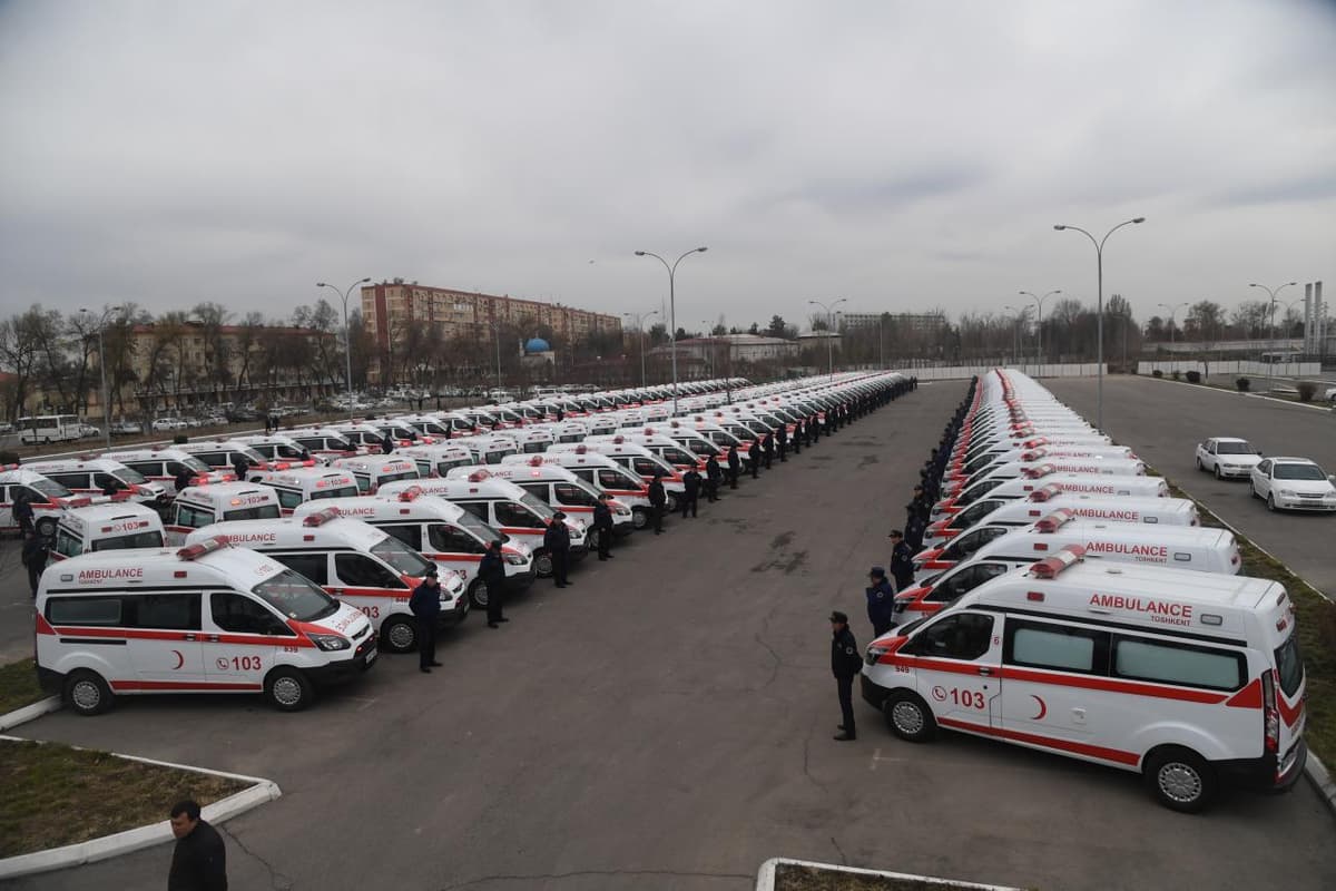 Ташкентская городская станция скорой помощи получила 150 реанимобилей Ford