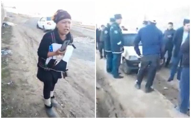 В Сурхандарье женщина с топором защитила свой дом от сноса