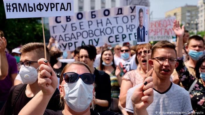 Xabarovskliklar Mixail Degtyaryovning gubernator etib tayinlanishiga qarshi namoyishga chiqdi