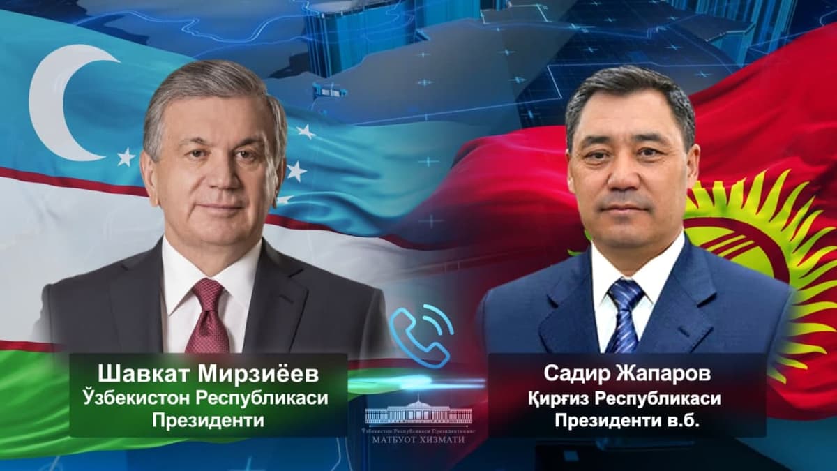 Shavkat Mirziyoyev va Sadir Japarov telefon orqali muloqot qildi