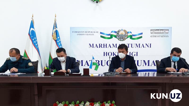 Marhamat tumanini «qizil» hududlardan chiqarish bo‘yicha «yo‘l xaritasi» taqdim etildi