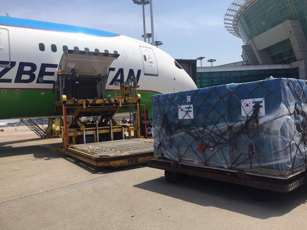 Korea sent another shipment of humanitarian aid to Uzbekistan