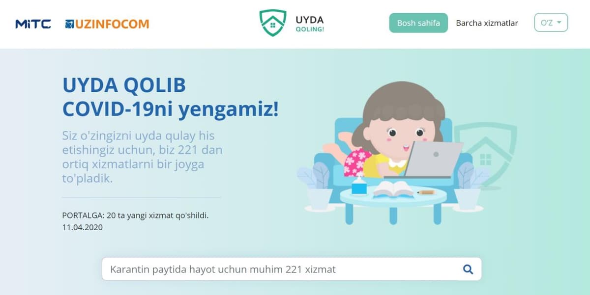 Uydaqoling.uz elektron xizmatlar portali ishga tushdi