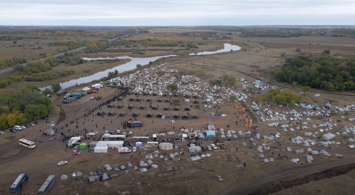 Video: Samaradagi o‘zbekistonlik migrantlar lageri yuqoridan turib tasvirga olindi
