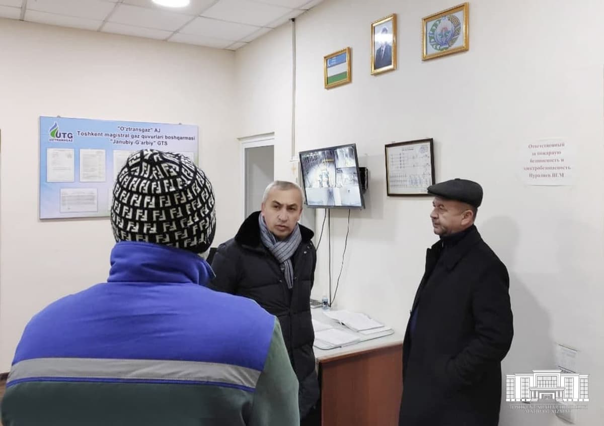 Toshkent shahri hokimi o‘rinbosari gaz bilan bog‘liq vaziyatni o‘rgandi