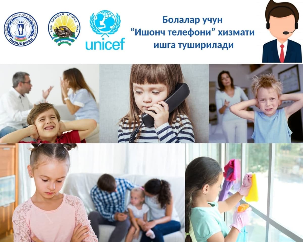 Özbekistonda bolalar uçun «Işonç telefonlari» işga tuşadi