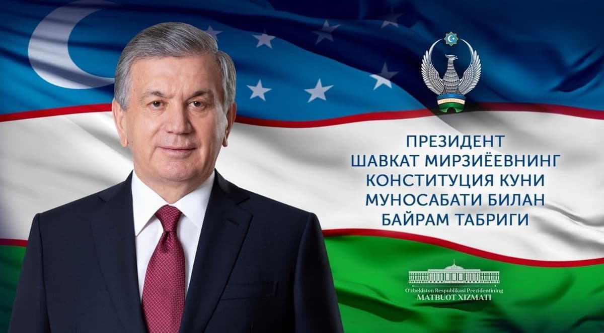 Shavkat Mirziyoyev congratulates people of Uzbekistan on the Constitution Day