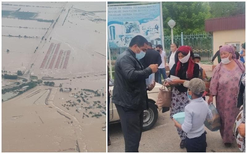 Ko‘ngilli guruhlar Sardobadagi toshqindan jabr ko‘rganlarga ko‘mak aksiyasini tashkil etmoqda