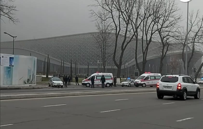 На территории стройплощадки Tashkent City произошел пожар
